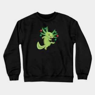 Festive Axolotl (Green) Crewneck Sweatshirt